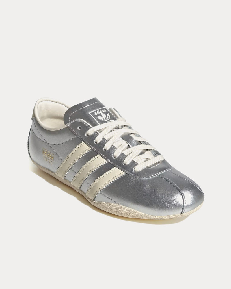 Adidas Tokyo Silver Metallic / Cream White / Gold Metallic Low Top Sneakers - 3