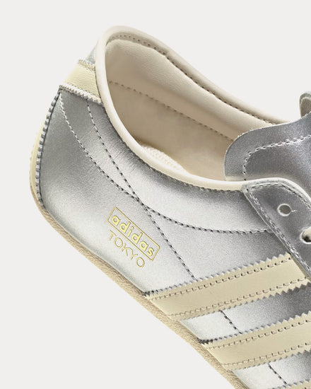 Adidas Tokyo Silver Metallic / Cream White / Gold Metallic Low Top Sneakers - 5