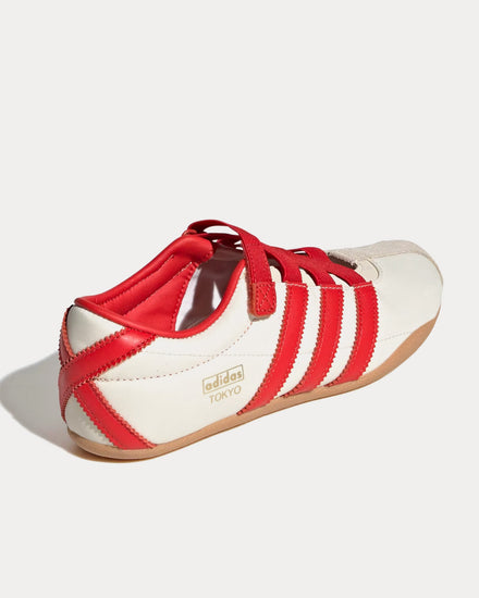 Adidas Tokyo Mary Jane Cream White / Red / Gold Metallic Low Top Sneakers - 4