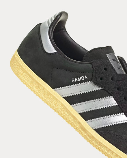 Adidas Women's Samba OG Core Black / Matte Silver / Almost Yellow Low Top  Sneakers