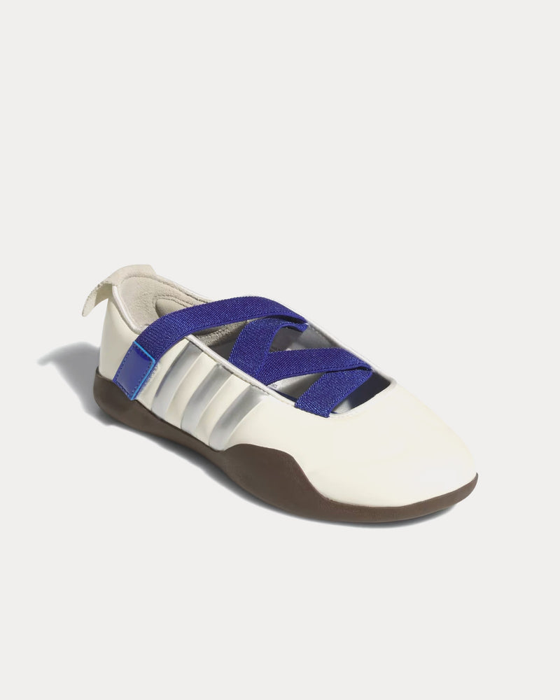 Adidas x Caroline Hú x Edison Chen CLOT Taekwondo Off White / Silver Metallic / Brown Slip On Sneakers - 3