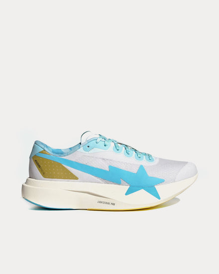 Adidas x BAPE Adizero EVO SL Cloud White / Gold Metallic / Off White Running Shoes - 1