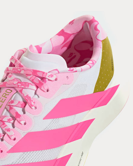 Adidas x BAPE Adizero EVO SL Cloud White / Gold Metallic / Off White Running Shoes - 6