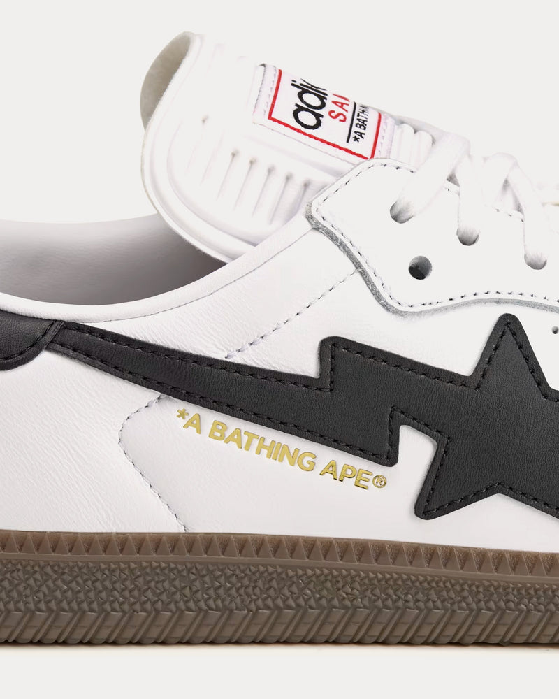 Adidas x BAPE Samba Cloud White / Core Black / Gum Low Top Sneakers - 5