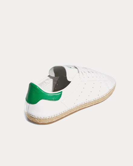 Adidas x CLOT Stan Smith Cloud White / Green / Cloud White Low Top Espadrille Sneakers - 4
