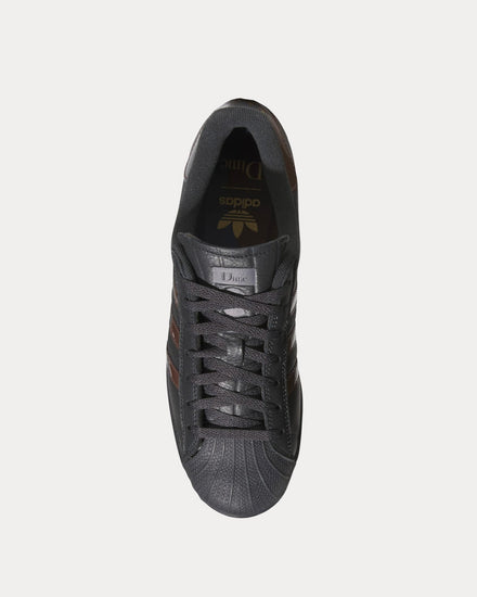 Adidas x Dime Superstar ADV Carbon / Grey Five / Brown Low Top Sneakers - 2