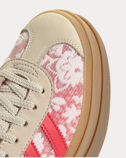 Adidas x Liberty Gazelle Bold Cloud White / Cream White / Better Scarlet Low Top Sneakers - 5