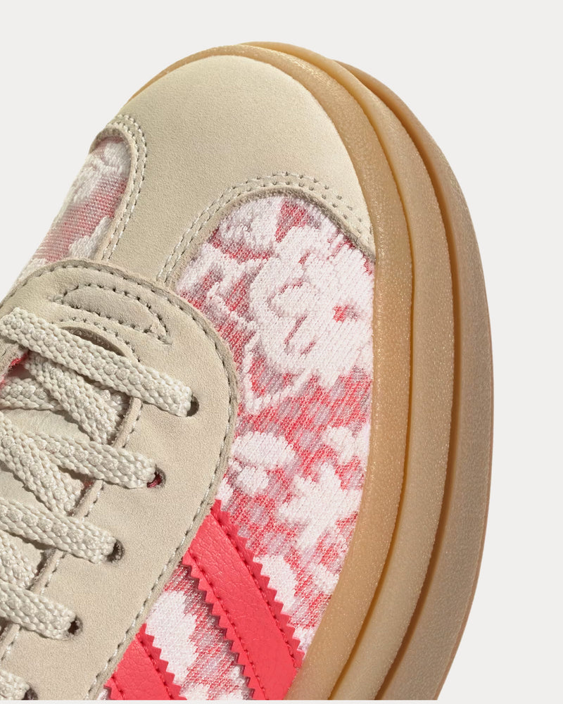 Adidas x Liberty Gazelle Bold Cloud White / Cream White / Better Scarlet Low Top Sneakers - 5