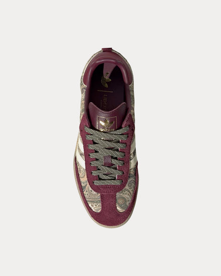 Adidas x Liberty Samba OG Maroon / Warm Vanilla / Olive Strata Low Top Sneakers - 2