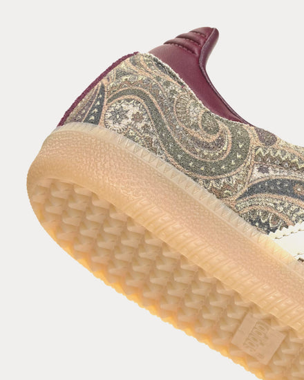 Adidas x Liberty Samba OG Maroon / Warm Vanilla / Olive Strata Low Top Sneakers - 6