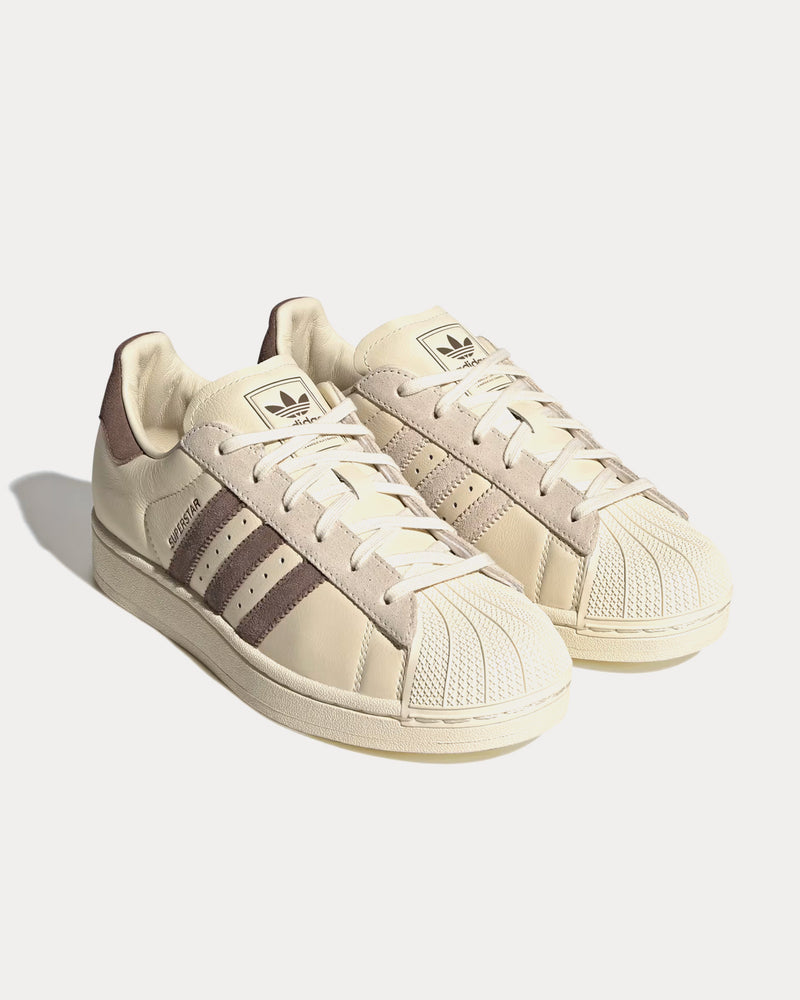 Adidas x Molly Mae Women's Superstar II 'Latte' Cream White / Earth Strata / Cream White Low Top Sneakers Adidas x Molly Mae Women's Superstar II 'Latte' Cream White / Earth Strata / Cream White Low Top Sneakers