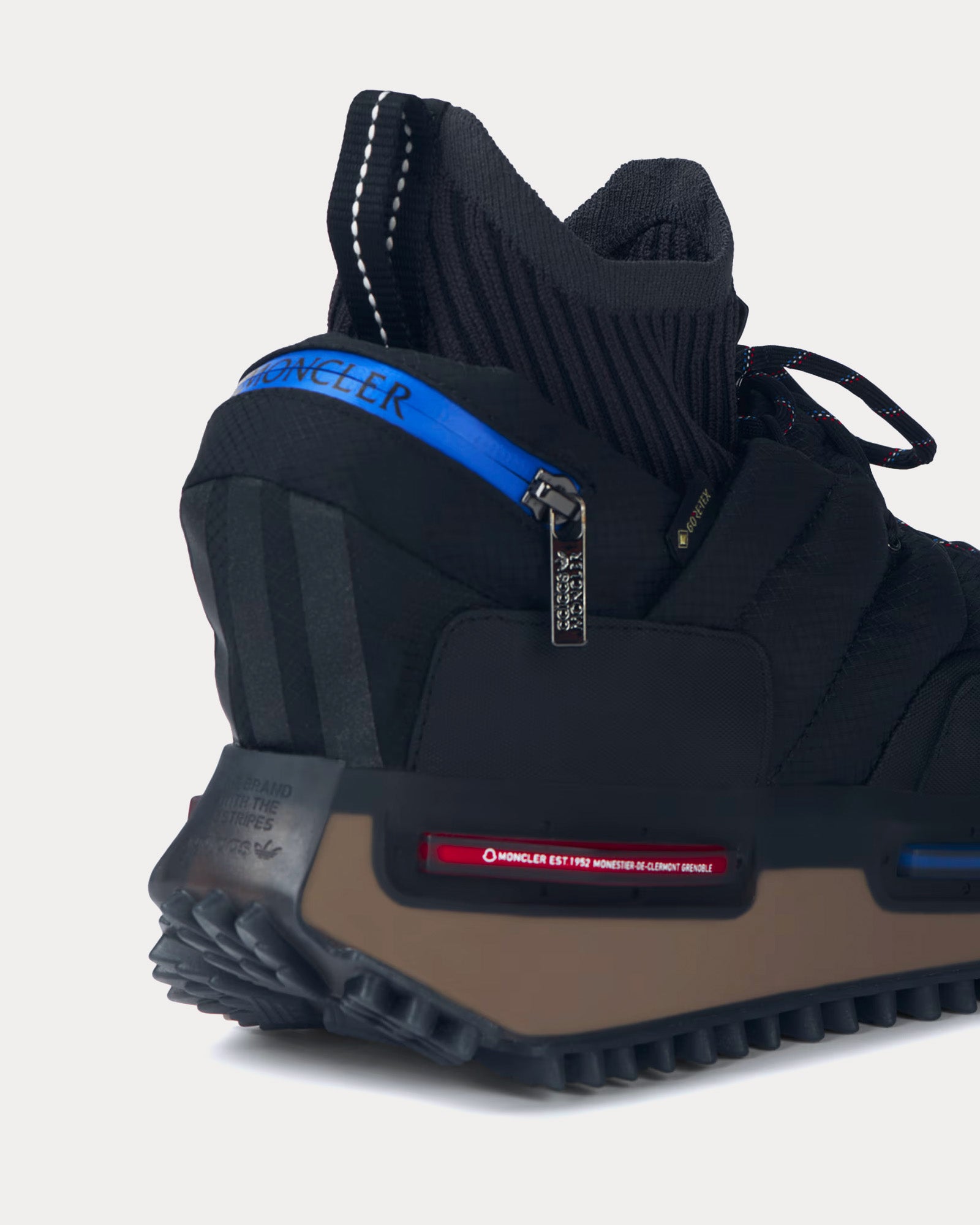 Moncler x Adidas NMD Runner Black High Top Sneakers Sneak in Peace