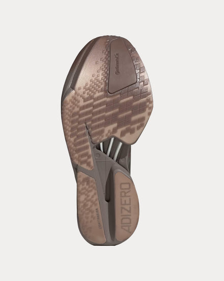 Adidas x Satisfy Adizero Adios Pro 4 Brown / Aurora Coffee Met. / Aurora Coffee Running Shoes - 5