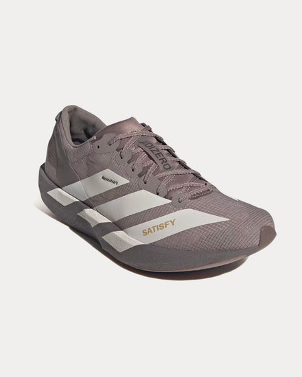 Adidas x Satisfy Adizero Adios Brown / Pearl Met. / Charcoal Running Shoes - 3