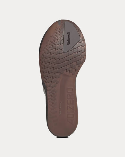 Adidas x Satisfy Adizero Adios Brown / Pearl Met. / Charcoal Running Shoes - 5