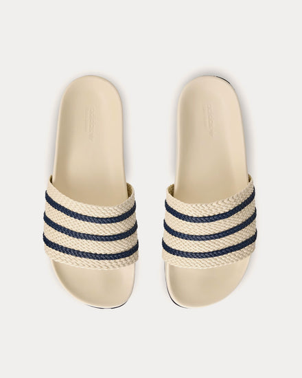 Adidas x Wales Bonner Adilette Wonder White / Wonder White / Night Indigo Slides - 2