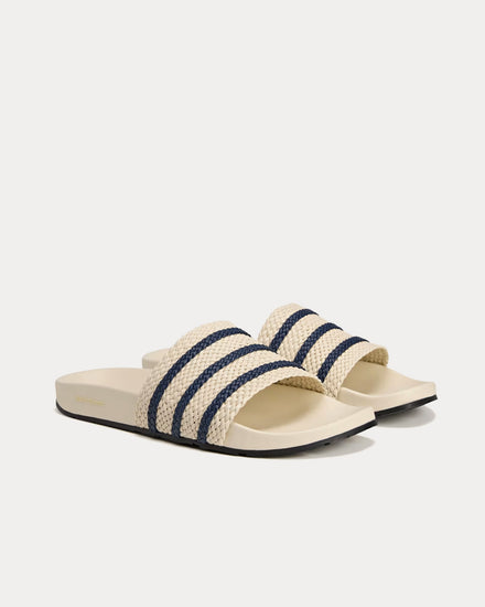 Adidas x Wales Bonner Adilette Wonder White / Wonder White / Night Indigo Slides - 3