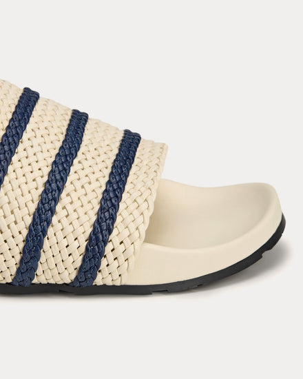 Adidas x Wales Bonner Adilette Wonder White / Wonder White / Night Indigo Slides - 4