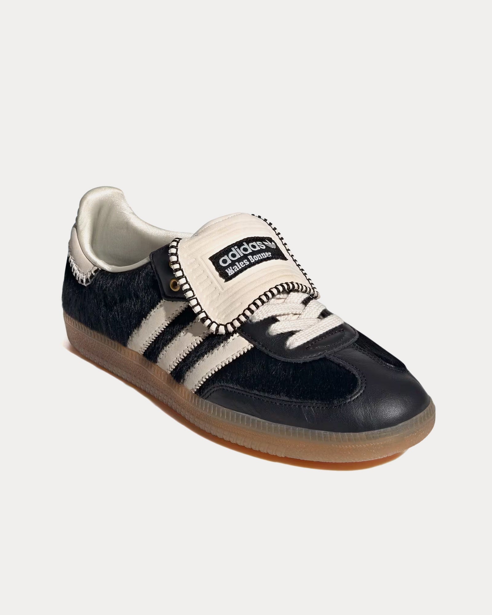 Adidas x Wales Bonner - Samba Pony Tonal Core Black / Cream White / Cream White Low Top Sneakers
