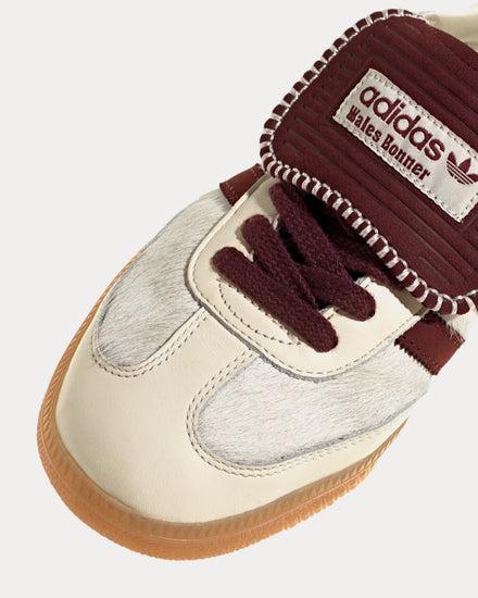 Adidas x Wales Bonner Unisex Samba Pony Tonal Cream White / Mystery Brown / Cream White Low Top Sneakers Adidas x Wales Bonner Unisex Samba Pony Tonal Cream White / Mystery Brown / Cream White Low Top Sneakers