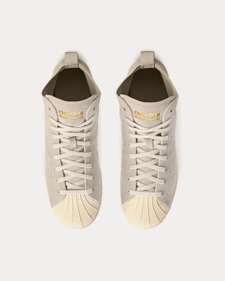 Adidas x Wales Bonner Superstar Mist Stone / Wonder White / Gold Metallic High Top Sneakers - 2