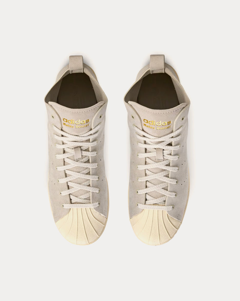 Adidas x Wales Bonner Superstar Mist Stone / Wonder White / Gold Metallic High Top Sneakers - 2