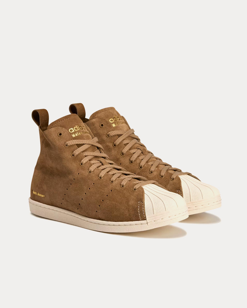 Adidas x Wales Bonner Superstar Supplier Colour / Wonder White / Gold Metallic High Top Sneakers - 3