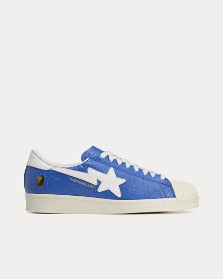 Adidas x BAPE Superstar Vintage Blue / White / Off White Low Top Sneakers - 1