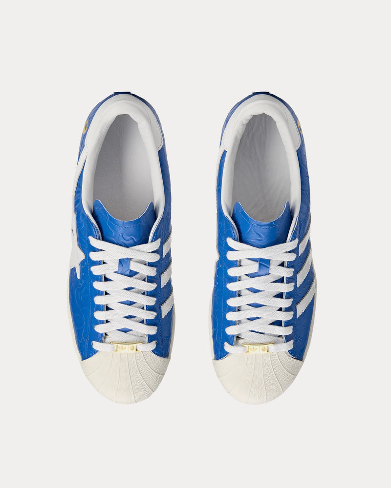 Adidas x BAPE Superstar Vintage Blue / White / Off White Low Top Sneakers - 2