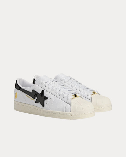 Adidas x BAPE Superstar Vintage White / Black Low Top Sneakers - 3