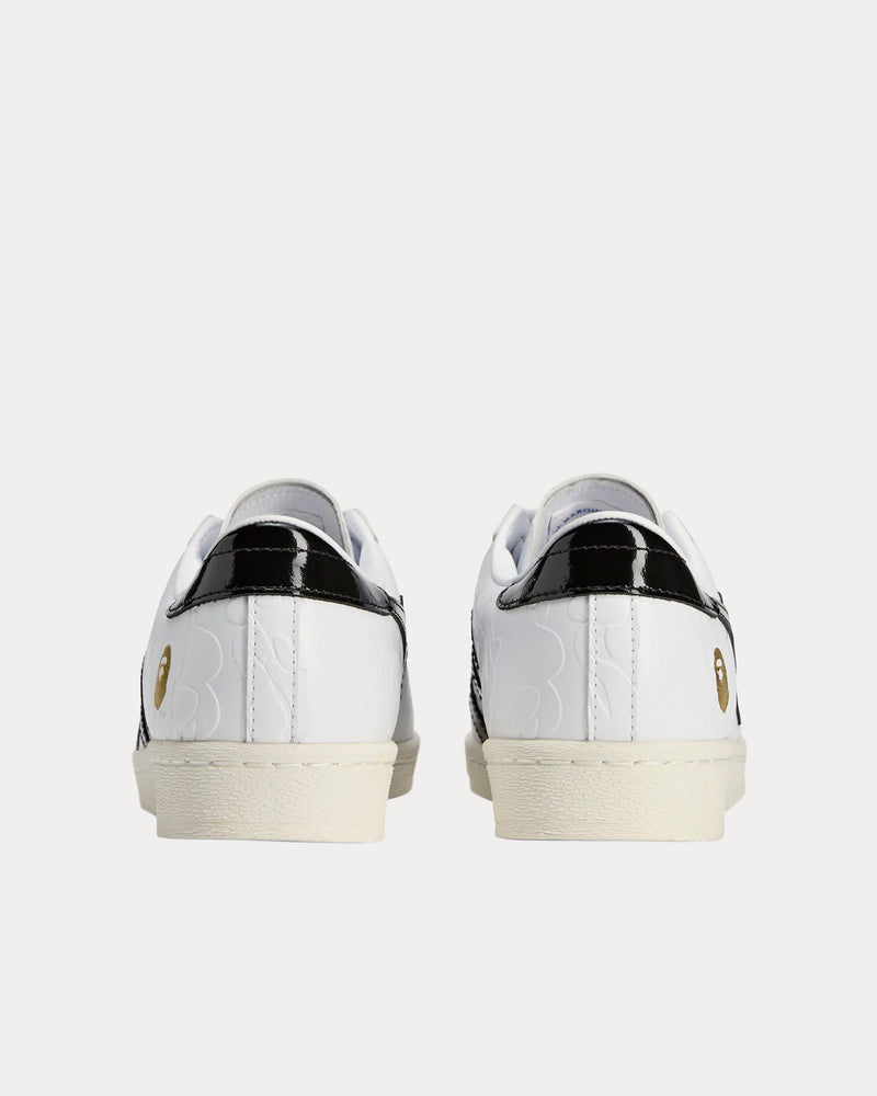 Adidas x BAPE Superstar Vintage White / Black Low Top Sneakers - 4
