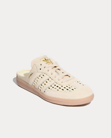 Adidas Samba Mule Woven Cream White Slip On Sneakers - 2