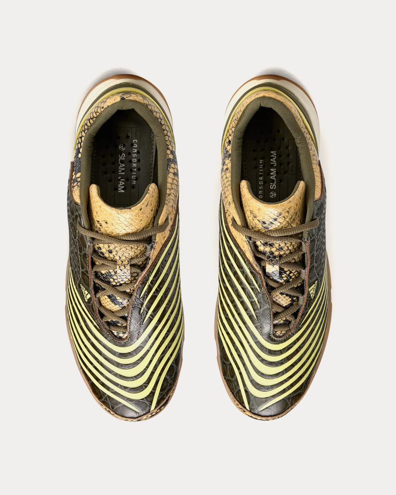 Adidas F50.7 Sala C5 Consortium Snake Powder Yellow / St Fade Ocean / Dark Cargo Low Top Sneakers - 2