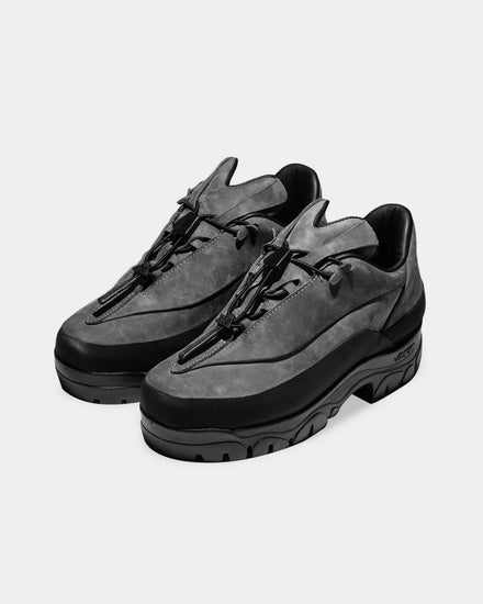 Akme RND N01 Memorabilia Charcoal Grey Low Top Sneakers - 3