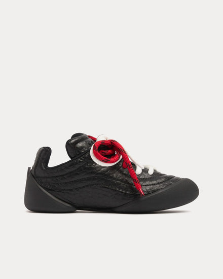 McQueen Flexion Leather Black Low Top Sneakers - 1