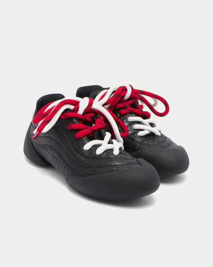 McQueen Flexion Leather Black Low Top Sneakers - 2