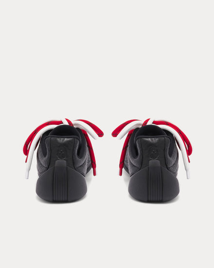 McQueen Flexion Leather Black Low Top Sneakers - 3