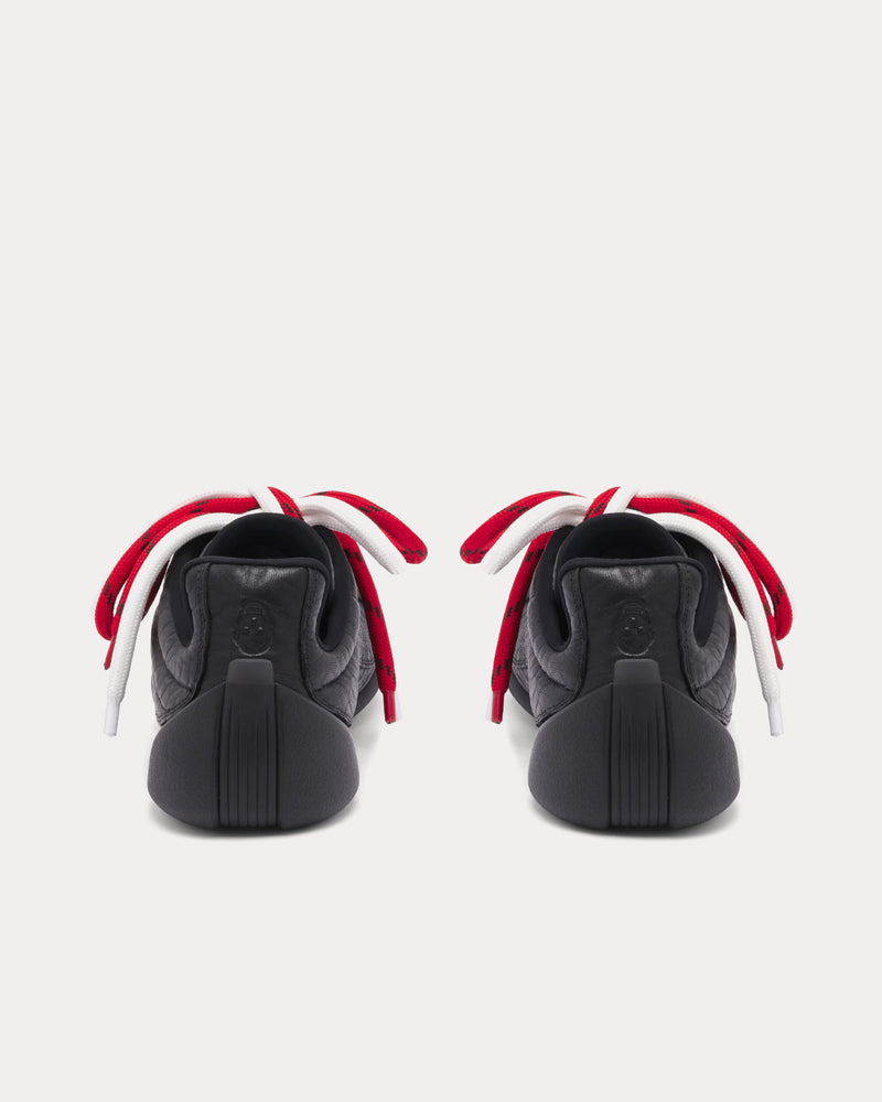 McQueen Flexion Leather Black Low Top Sneakers - 3