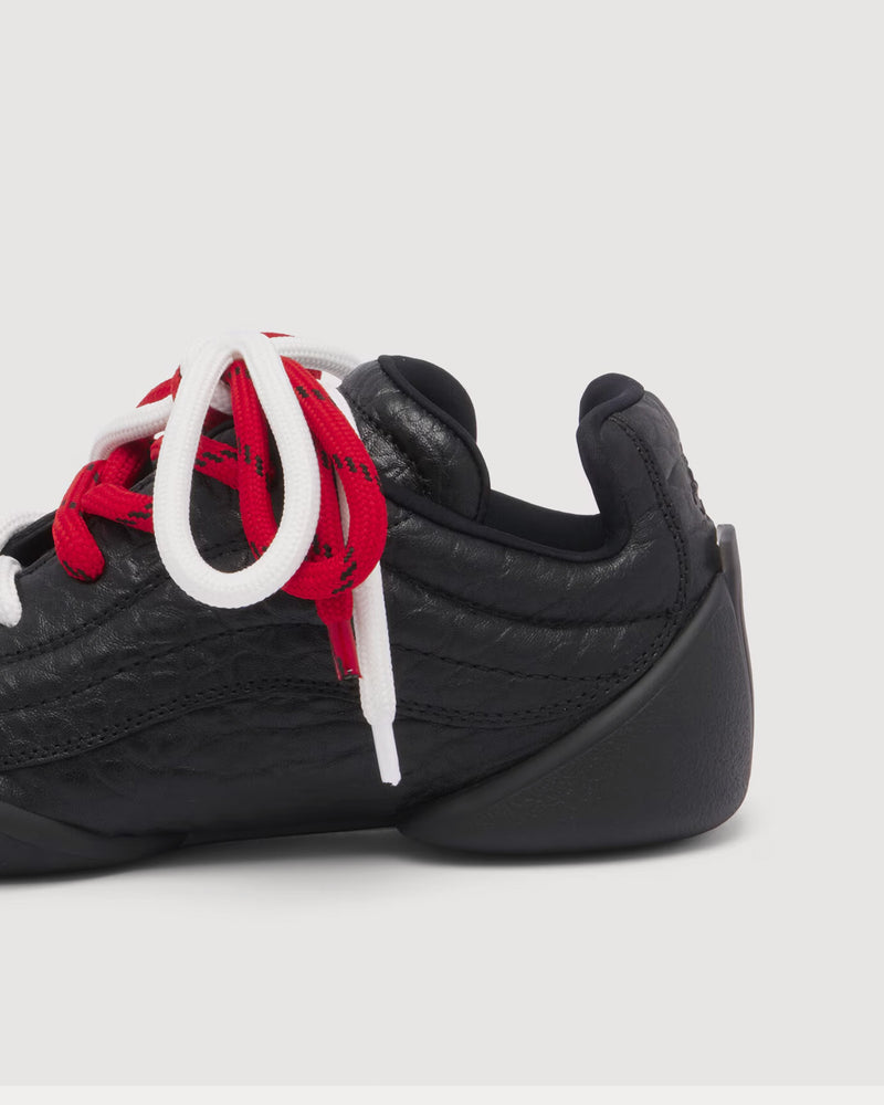 McQueen Flexion Leather Black Low Top Sneakers - 4