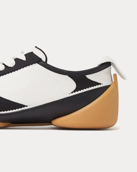 McQueen Flexion Leather & Rubber Black / White Low Top Sneakers - 8