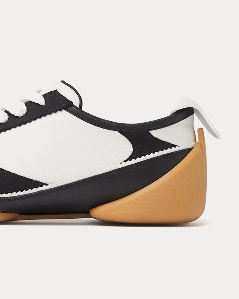McQueen Flexion Leather & Rubber Black / White Low Top Sneakers - 8