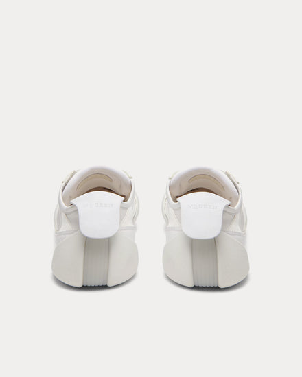 McQueen Flexion Leather & Rubber White Low Top Sneakers - 3