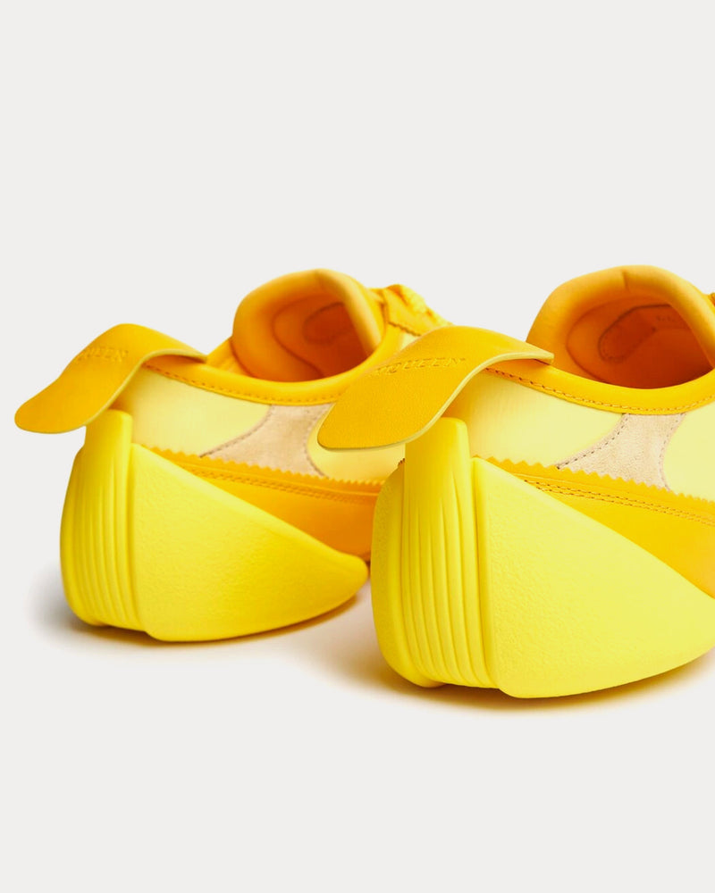 Alexander McQueen Flexion Leather & Rubber Yellow Low Top Sneakers - 2