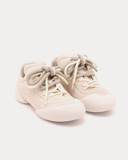 McQueen Flexion Suede Beige Low Top Sneakers - 2