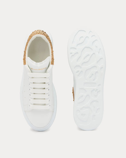 McQueen Oversized with Crystal Embellished Heel White / Camel Low Top Sneakers - 2