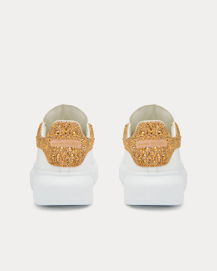 McQueen Oversized with Crystal Embellished Heel White / Camel Low Top Sneakers - 3