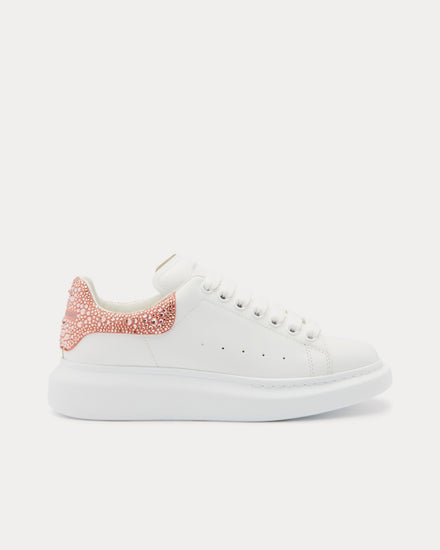 McQueen Oversized with Crystal Embellished Heel White / Clay Low Top Sneakers - 1