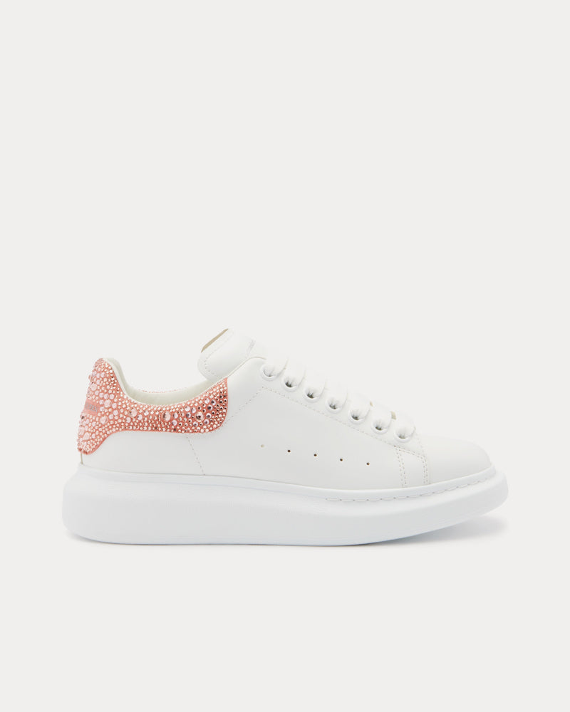 McQueen Oversized with Crystal Embellished Heel White / Clay Low Top Sneakers - 1