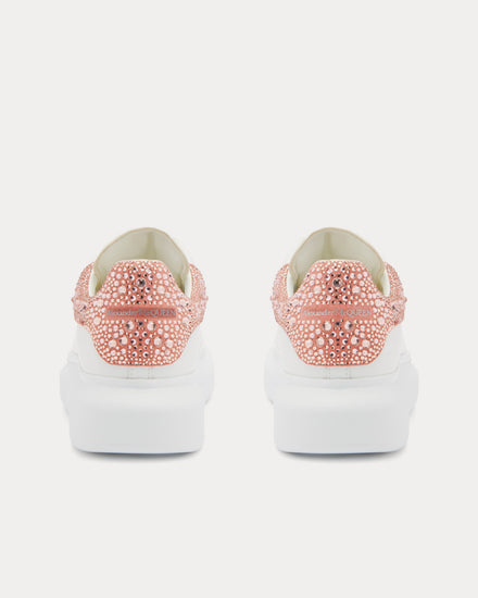 McQueen Oversized with Crystal Embellished Heel White / Clay Low Top Sneakers - 3
