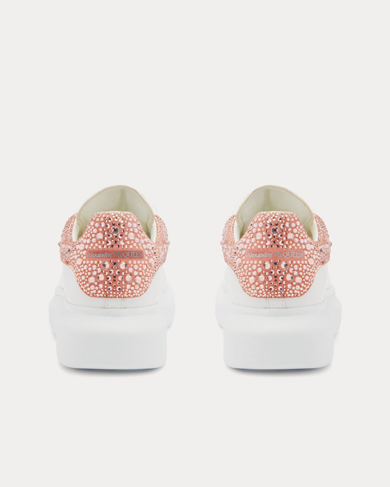 McQueen Oversized with Crystal Embellished Heel White / Clay Low Top Sneakers - 3